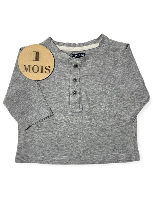 Tee-shirt, gris, Kiabi