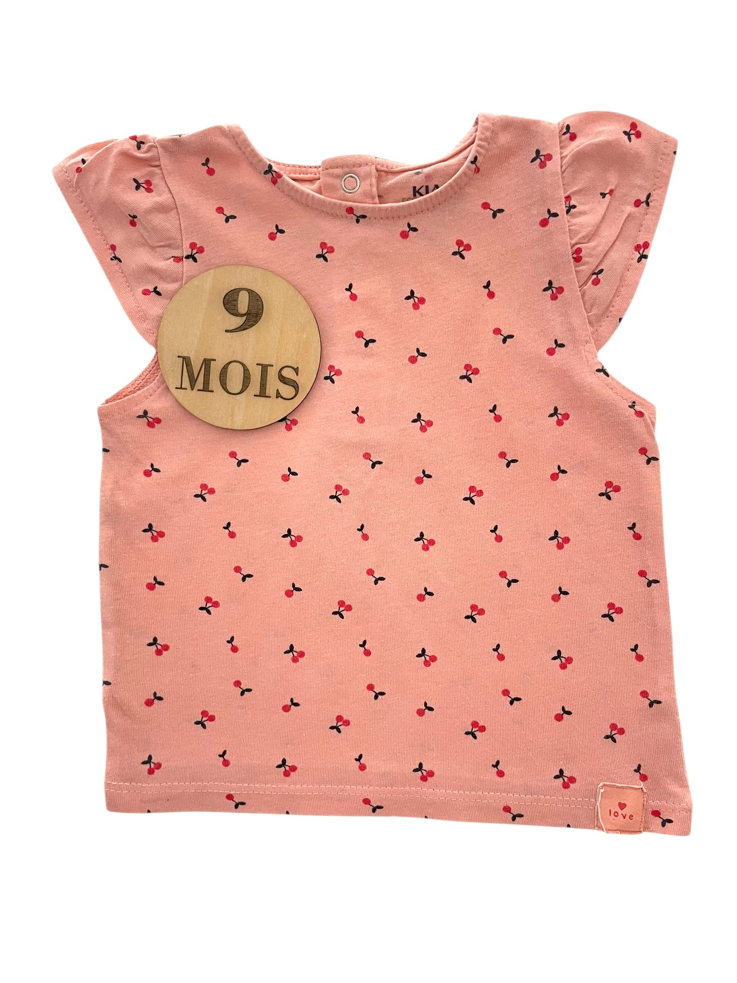 T-shirt rose, cerises, Kiabi