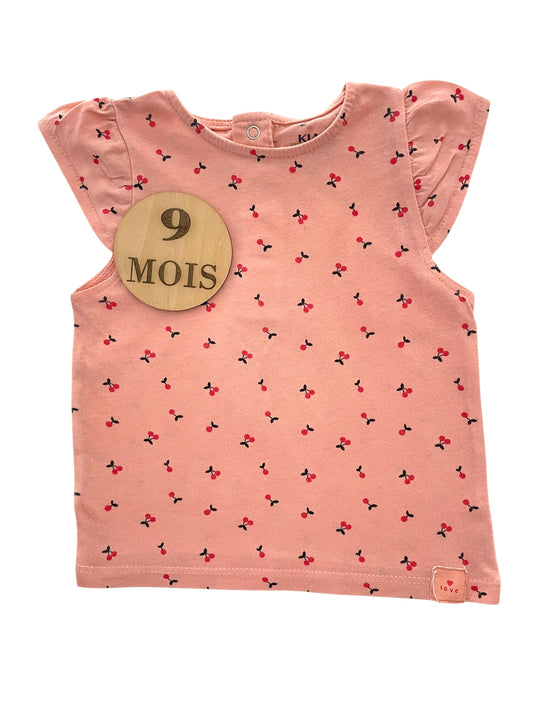 T-shirt rose, cerises, Kiabi