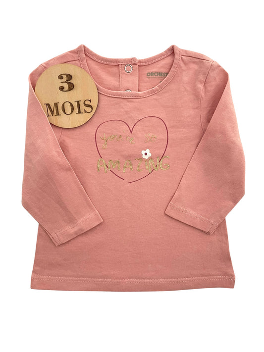 Tee-shirt rose clair, Orchestra