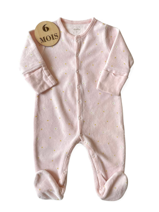 Pyjama velours  rose pâle, Absorba