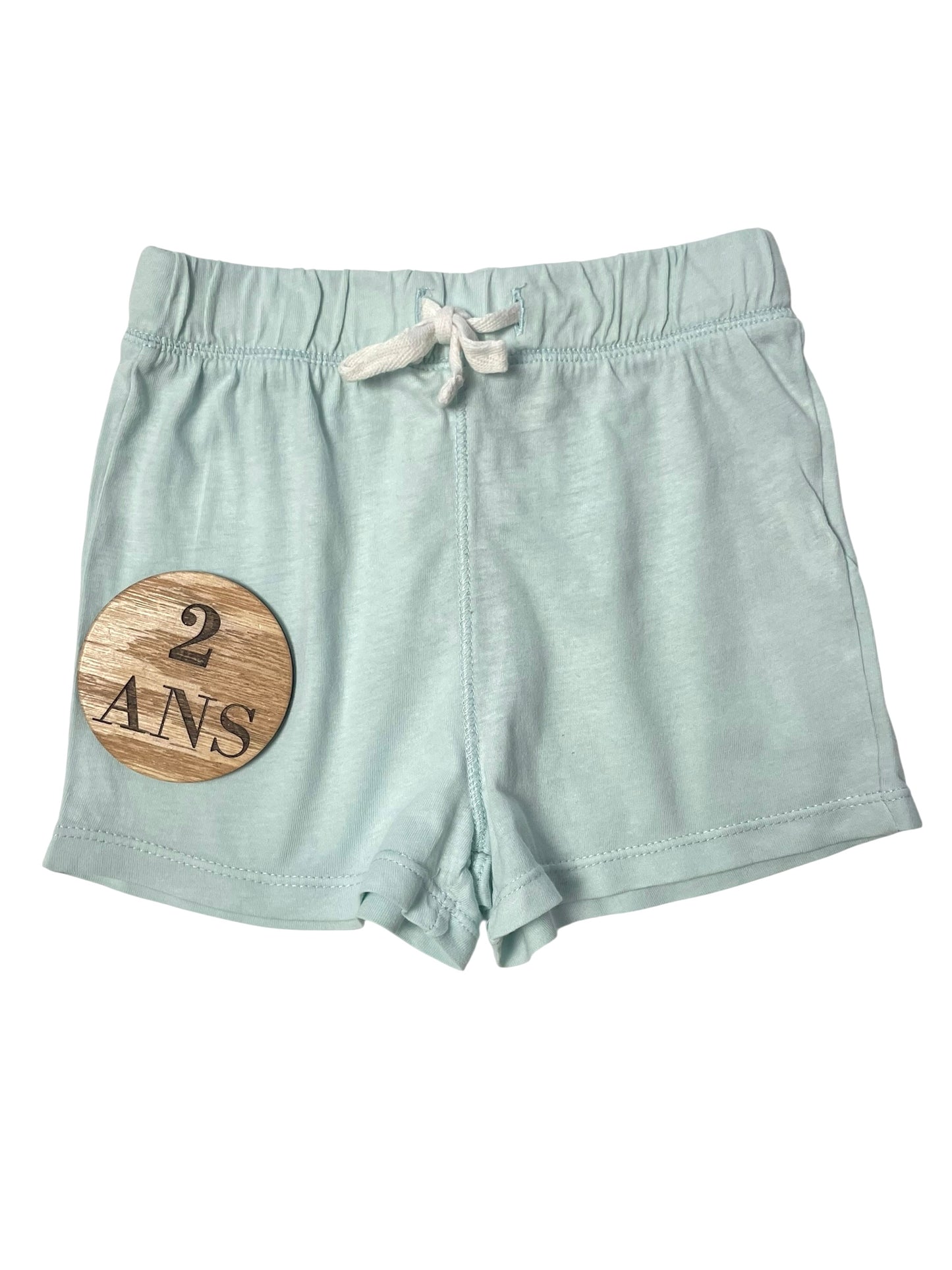 Short coton bleu ciel, Kiabi