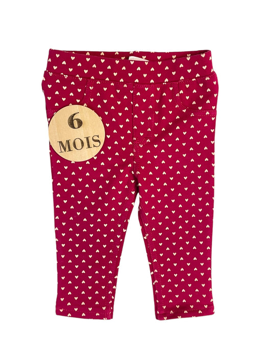 Pantalon souple, rouge, cœurs, H&M