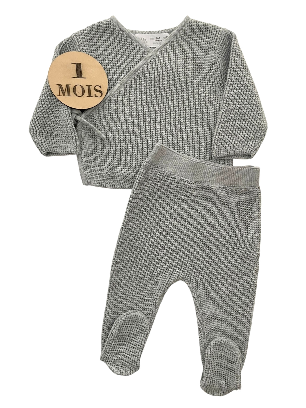 Ensemble en mailles, gris, Zara