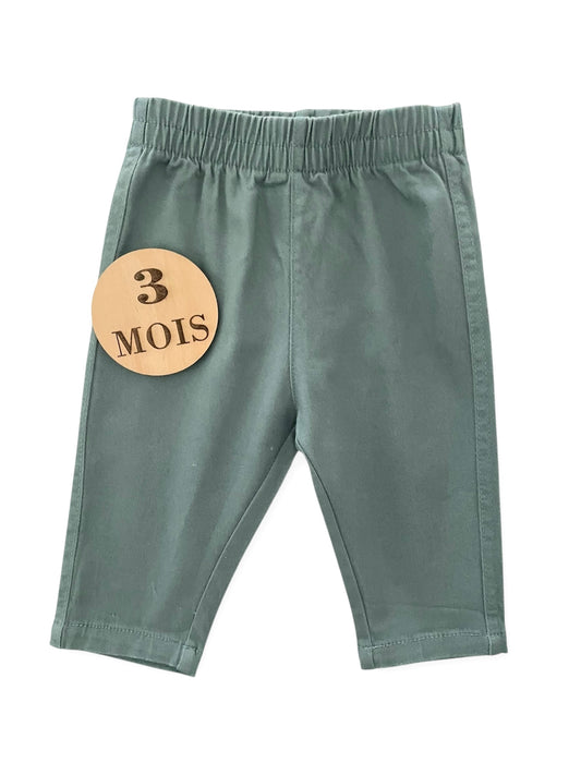 Jean, vert d’eau, taille élastique