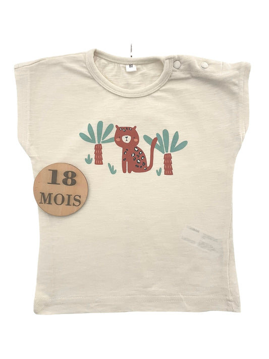 Tee-shirt écru, tigre, Zeeman