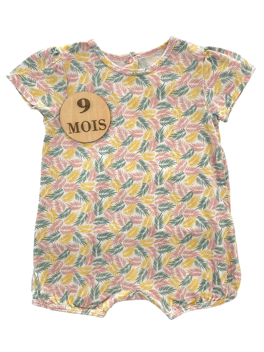 Combishort, feuilles, Vertbaudet