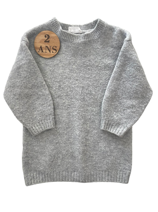 Robe pull, grise, Mango