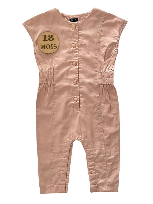 Combipantalon en toile, rose pâle, Kiabi