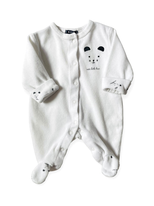 Pyjama velours blanc, Kiabi