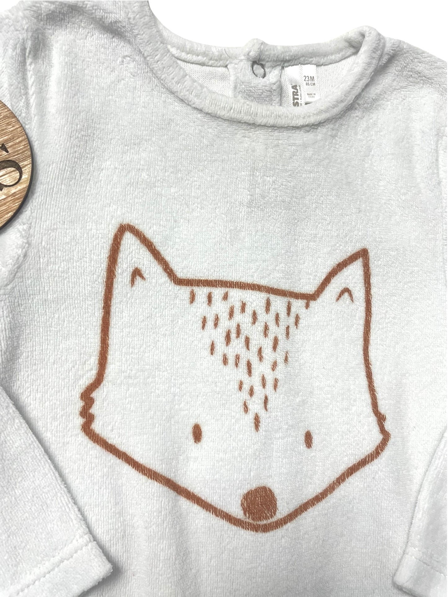 Pyjama velours écru, renard, Orchestra