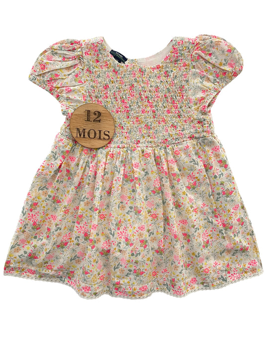 Robe fleurie, doublée, Kiabi