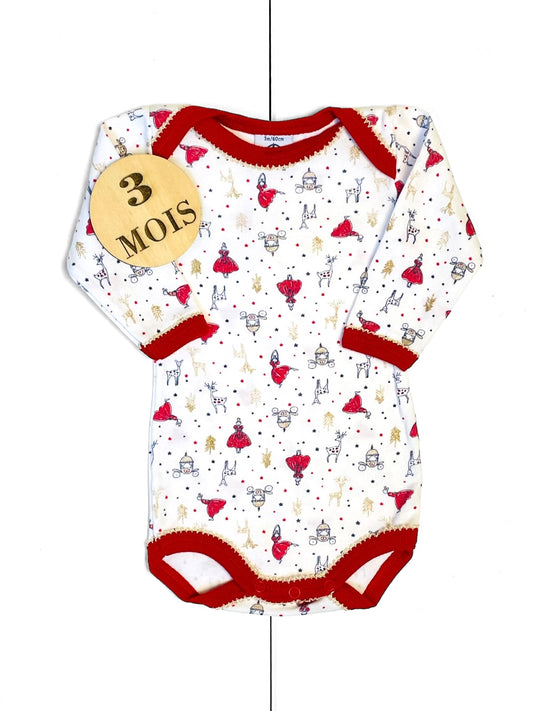 Body rouge et blanc, danseuses , Petit Bateau