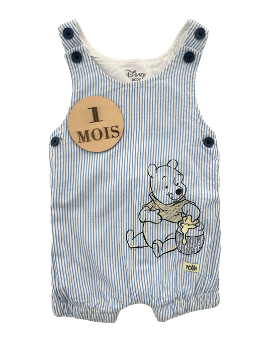 Salopette short rayée, Winnie, Disney Baby