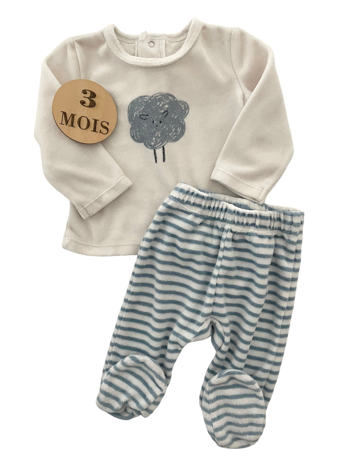 Pyjama velours, 2 pièces, La redoute