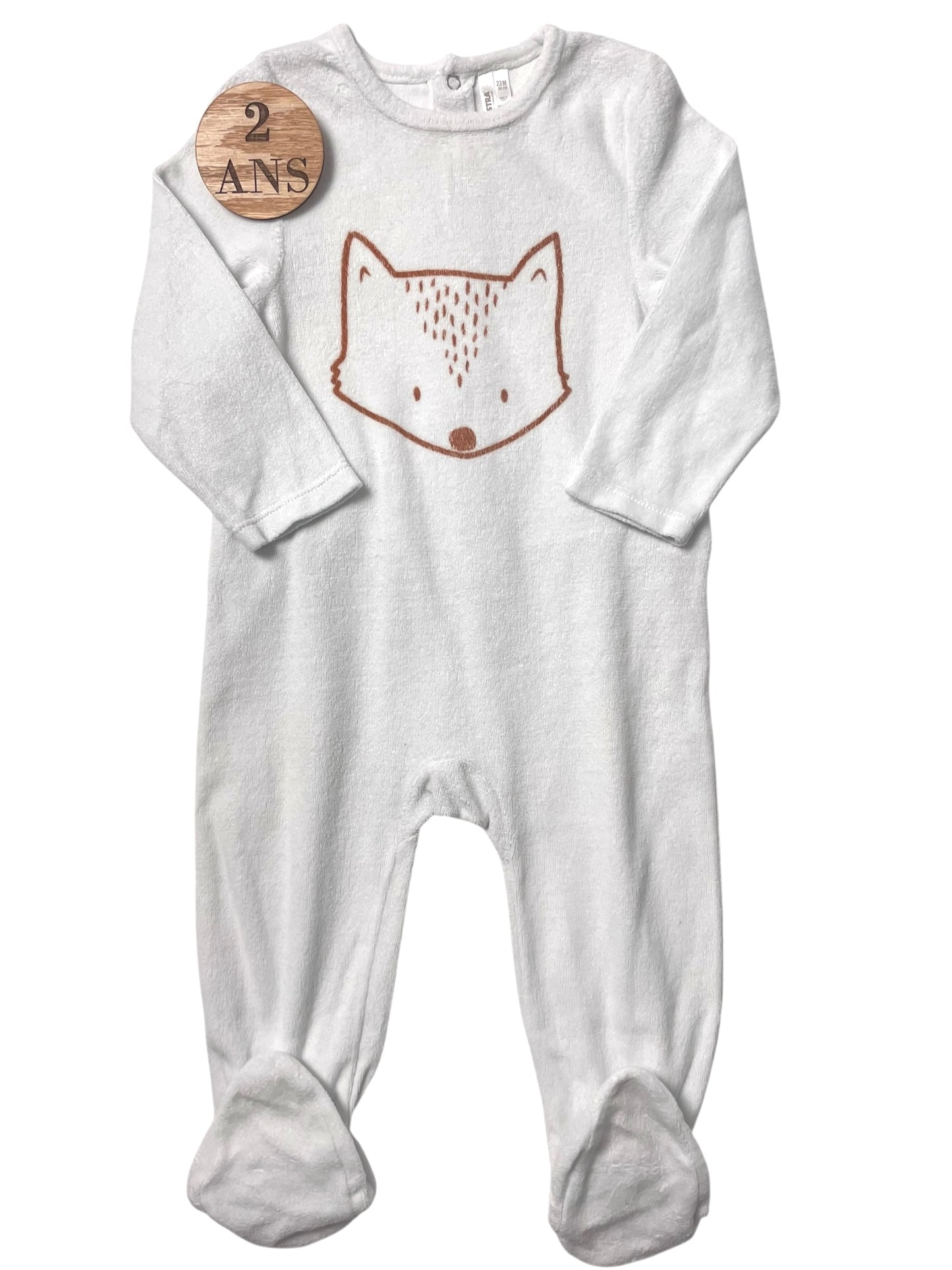 Pyjama velours écru, renard, Orchestra