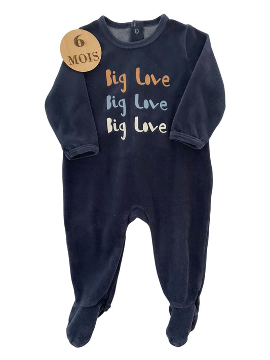 Pyjama velours bleu-marine, La Redoute