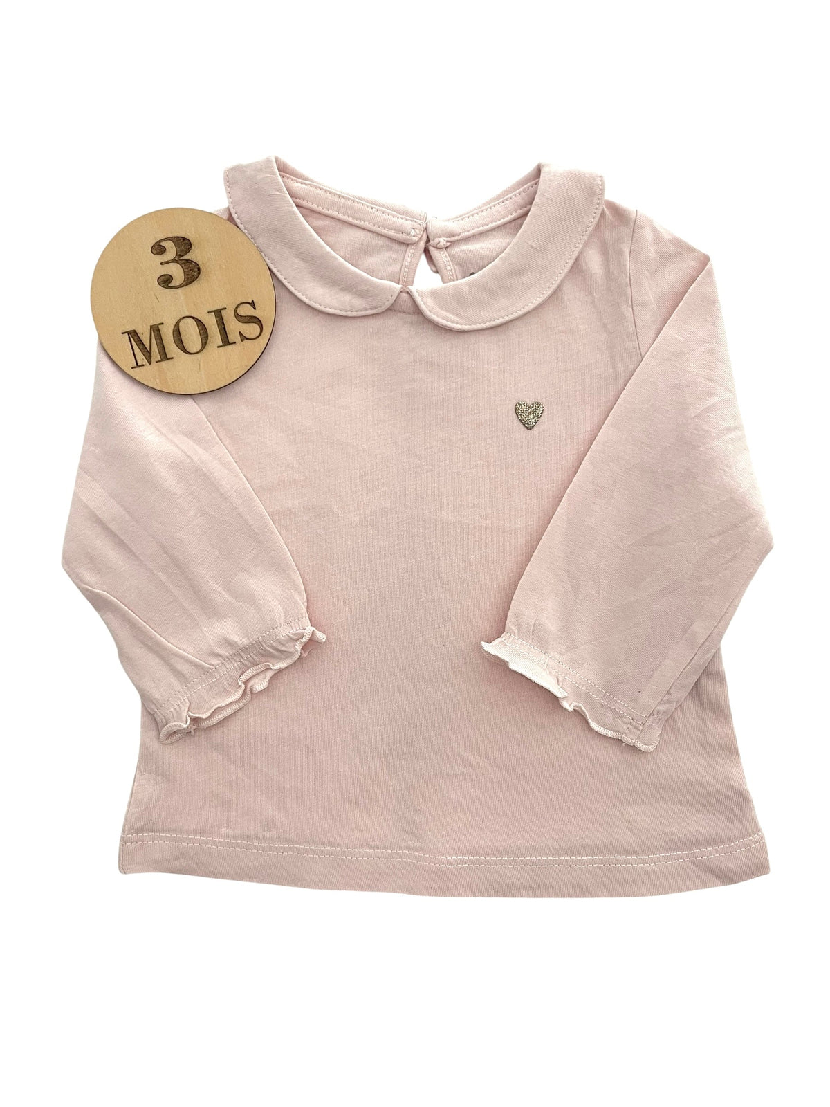 Ensemble 3 pièces ; gilet, tee-shirt à col et pantalon fleuri