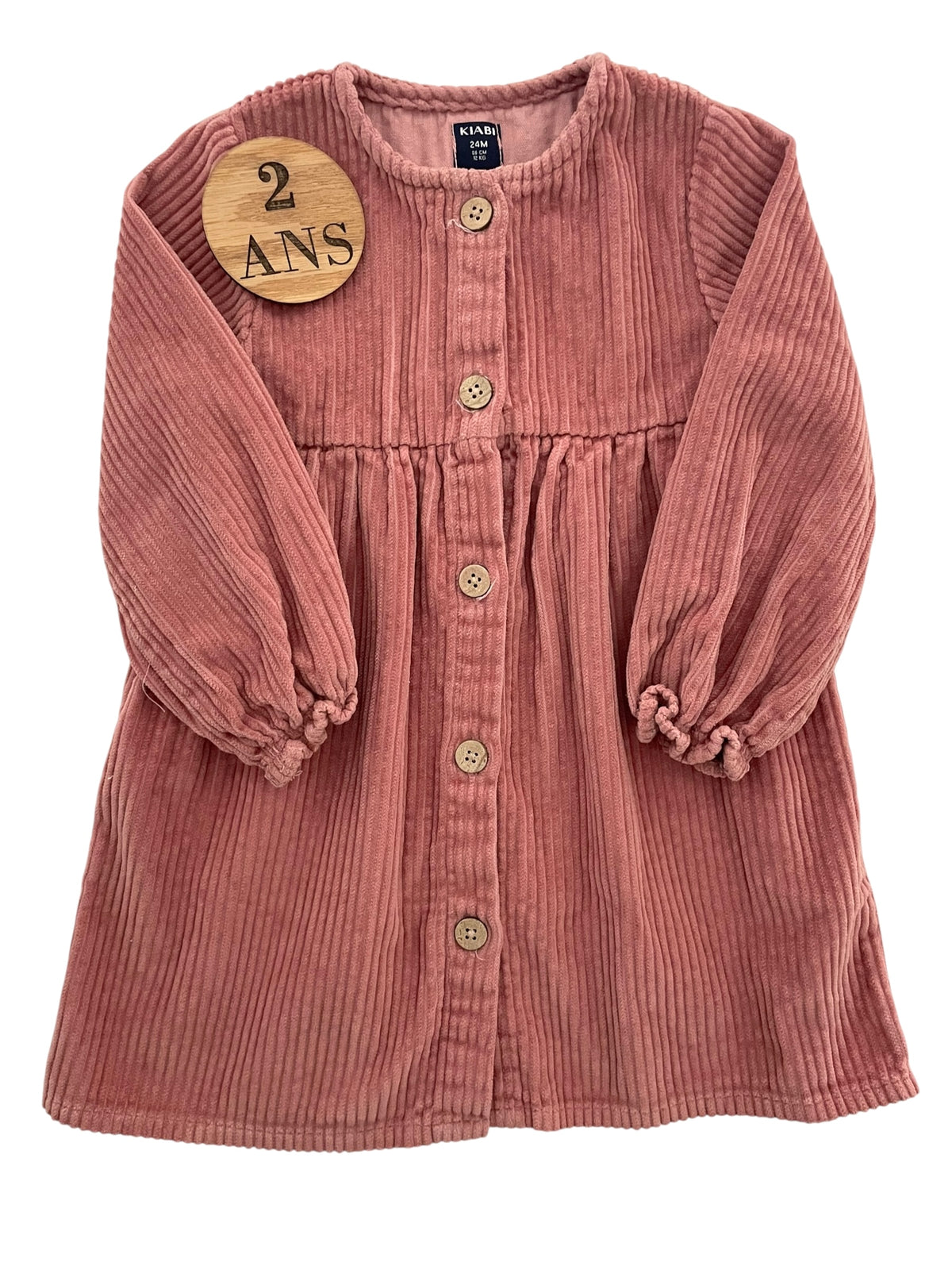 Robe en velours, vieux rose, Kiabi