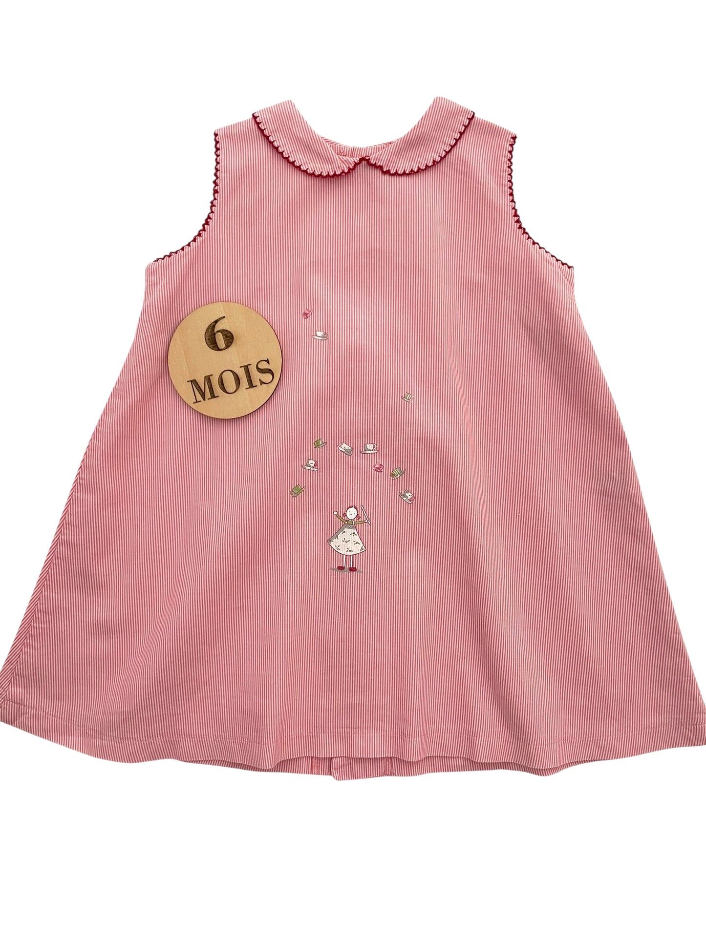 Robe longue rayée rose, Petit Bateau