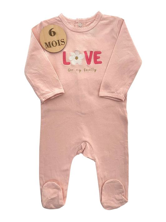 Pyjama coton, rose pâle, Kiabi