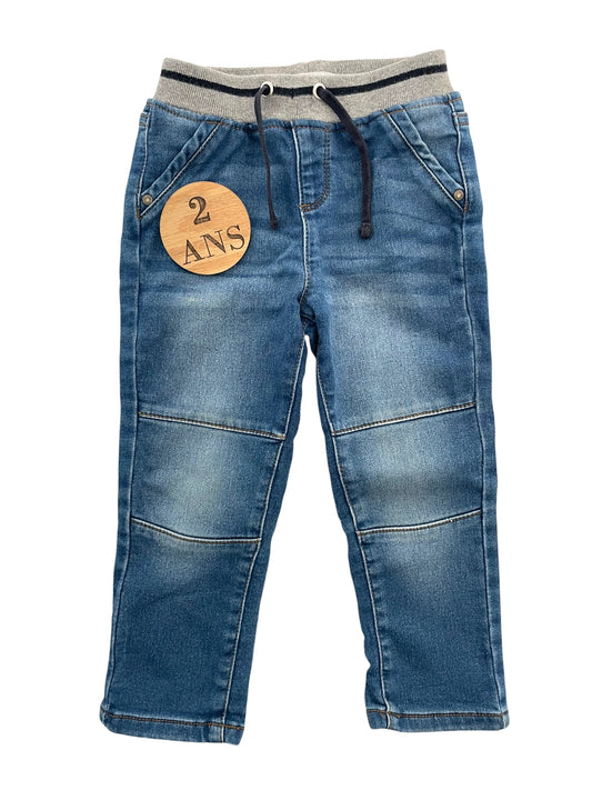 Jean taille élastique, bleu, Creeks