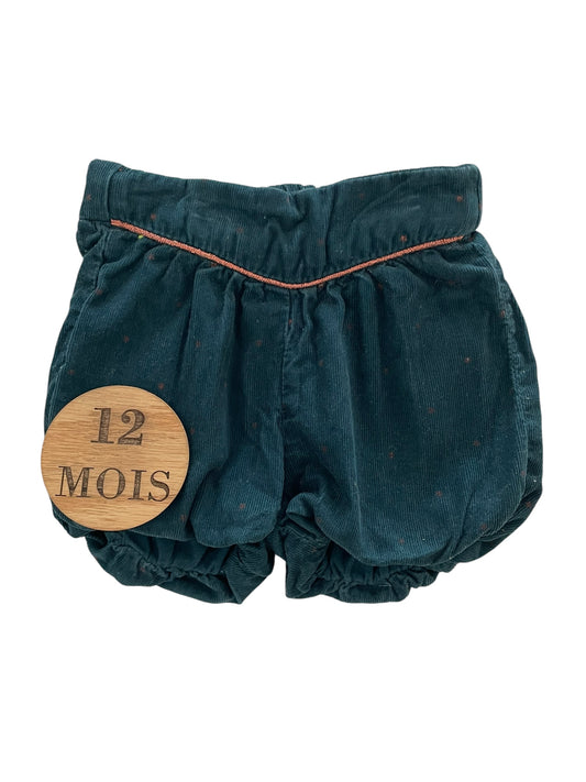 Short en velours, bleu canard, Kiabi
