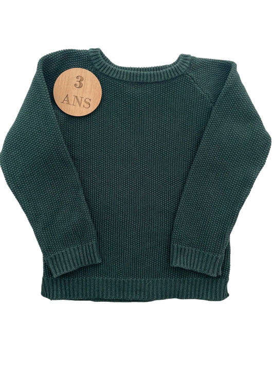 Pull gaufré, vert sapin, Primark