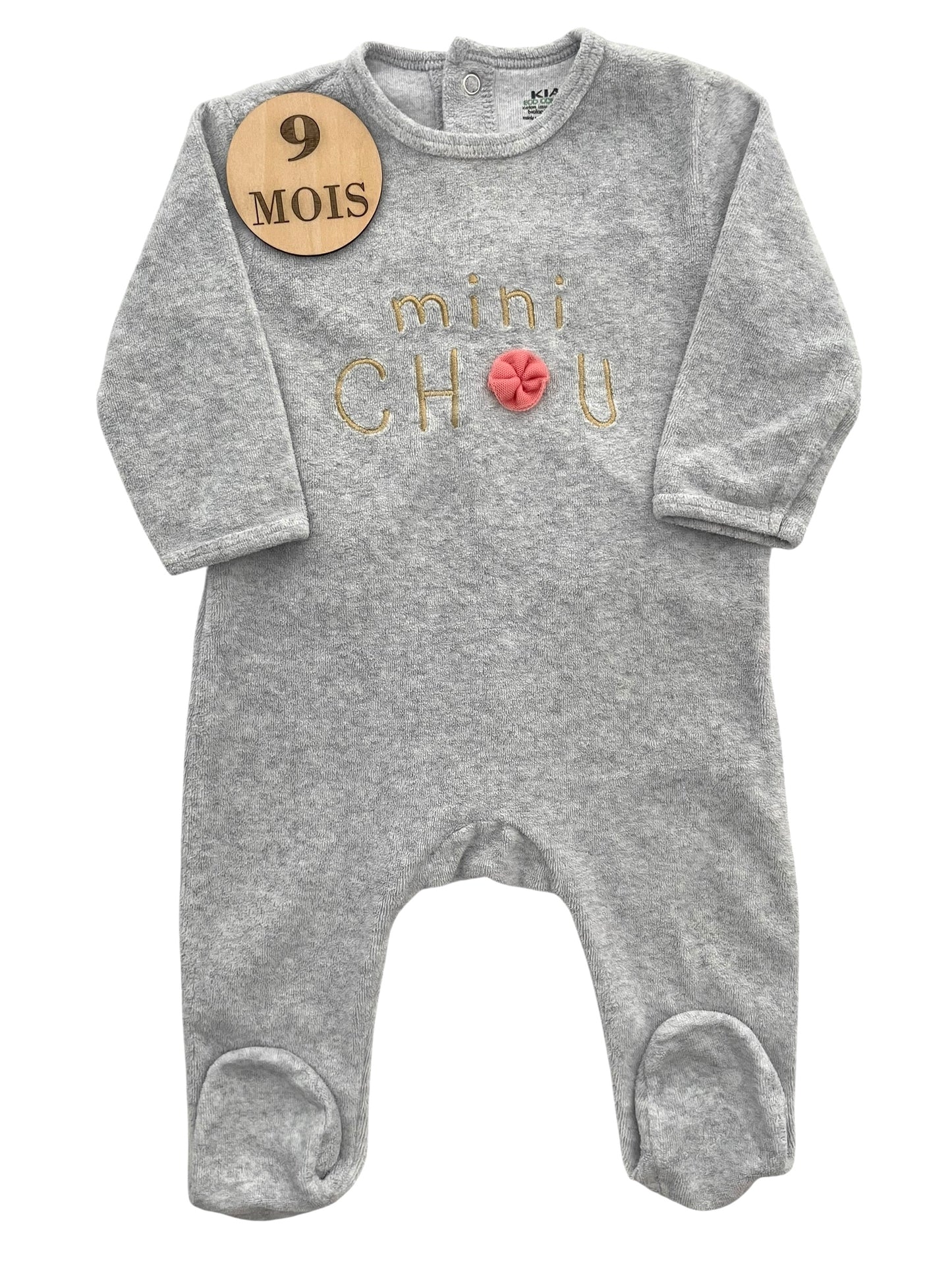 Pyjama velours gris, Kiabi