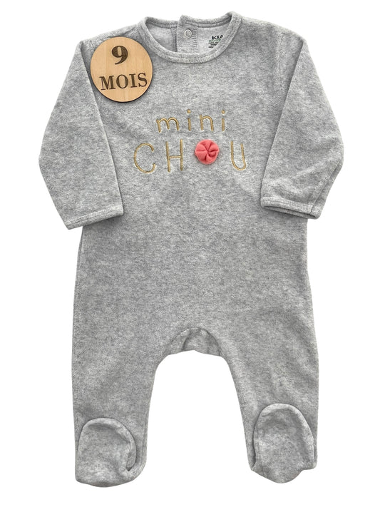 Pyjama velours gris, Kiabi