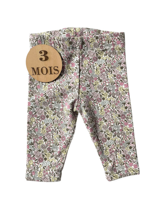 Legging fleuri, semi-epais, Sergent Major