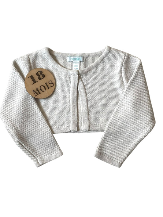 Gilet court en mailles, gris clair, Obaibi