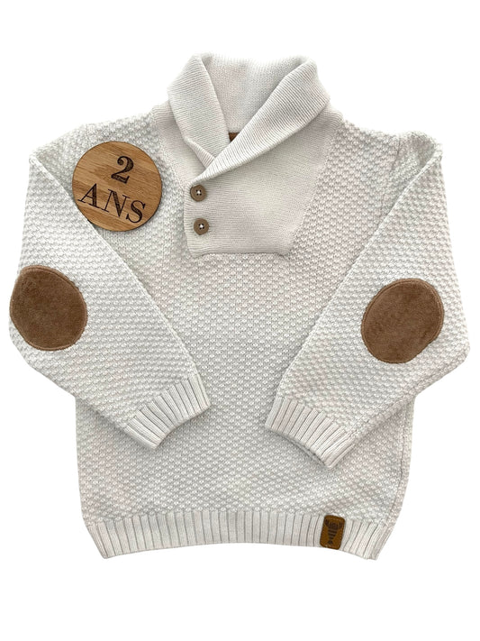 Pull en mailles, écru, Obaïbi