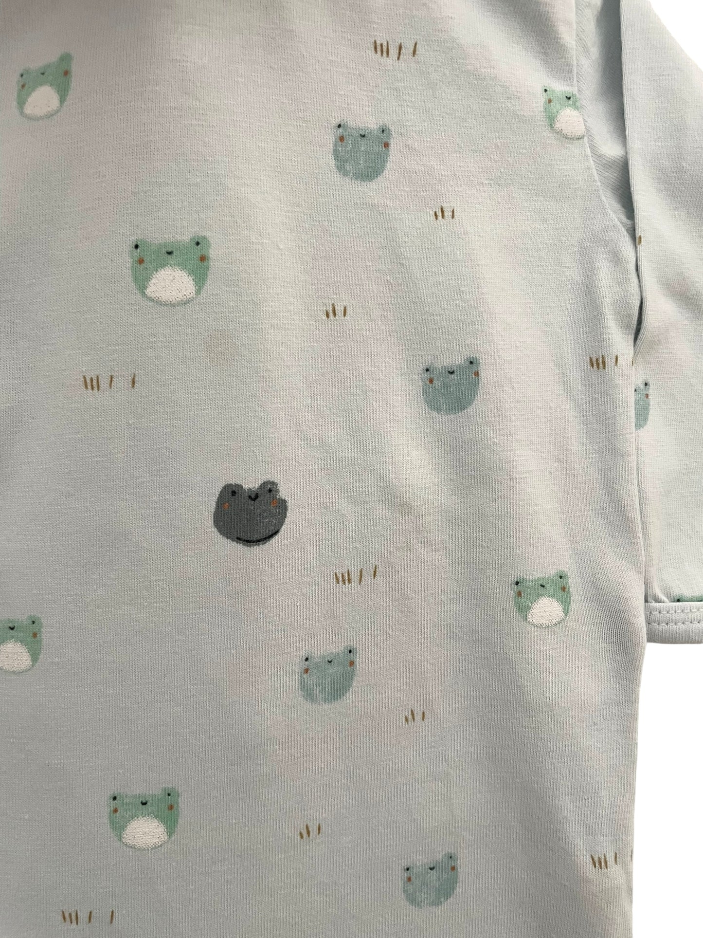 Pyjama coton bleu-ciel, grenouilles, Kiabi