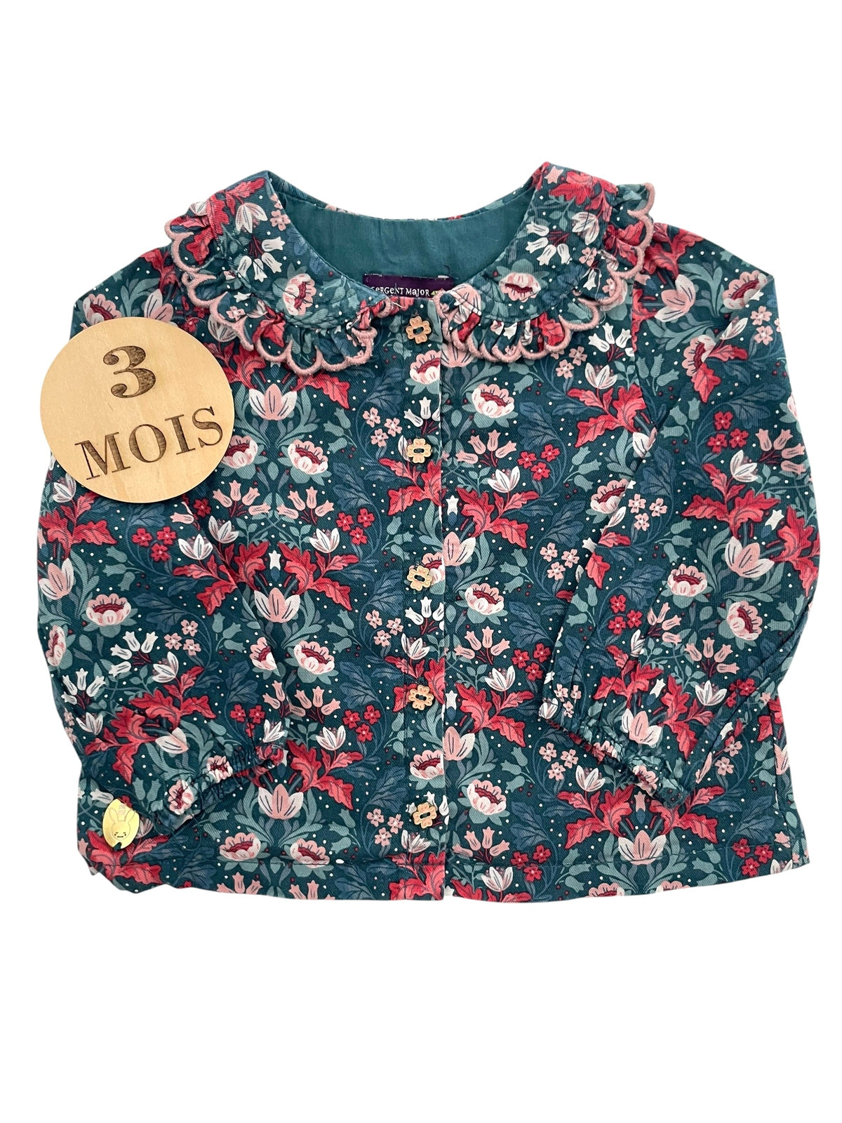 Robe velours et chemisier fleuri