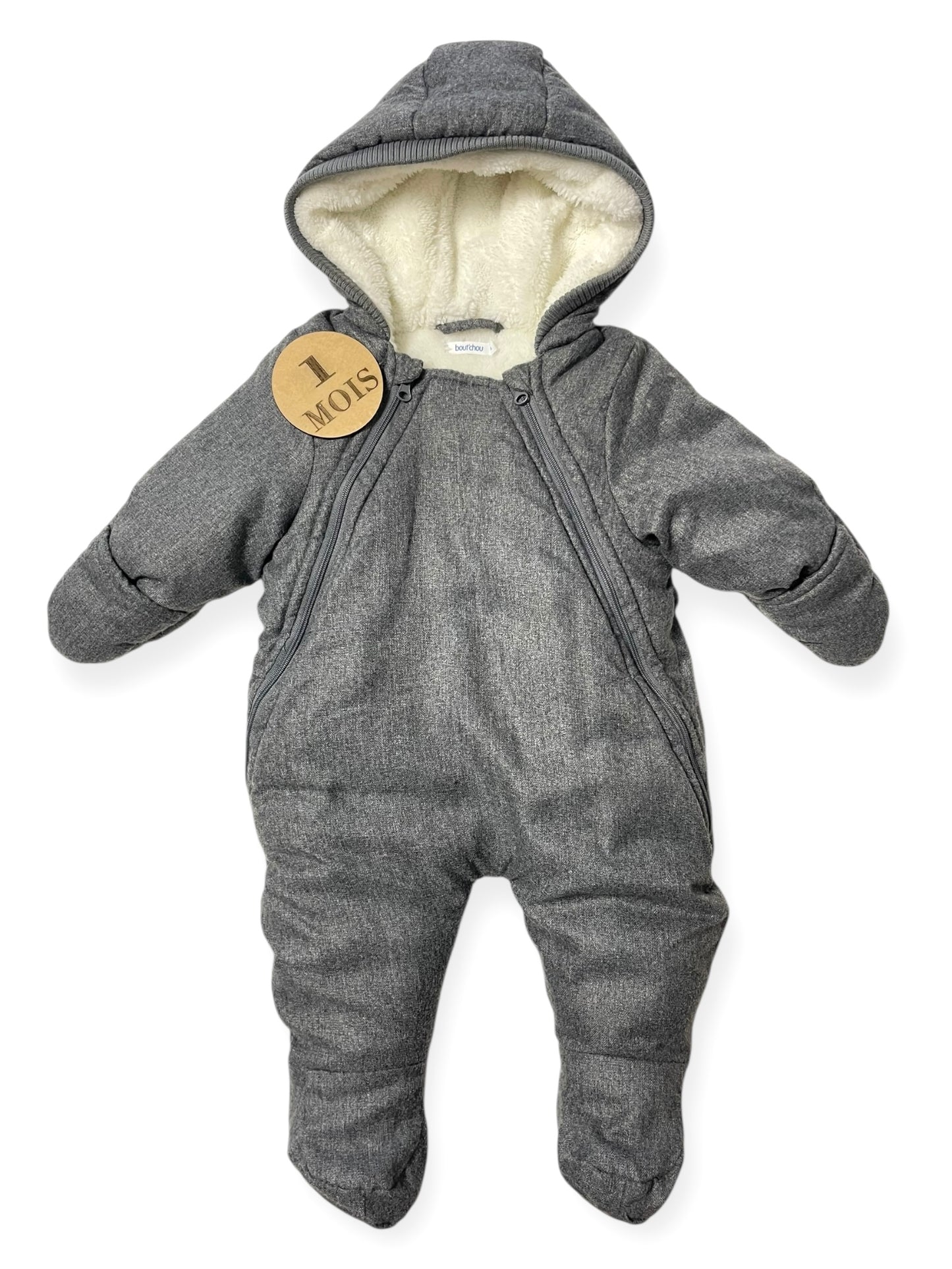 Combipilote fourrée polaire, grise, Bout’chou