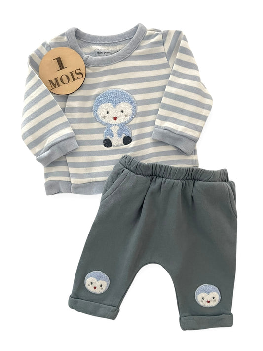 Ensemble rayé, pingouin, Sergent Major