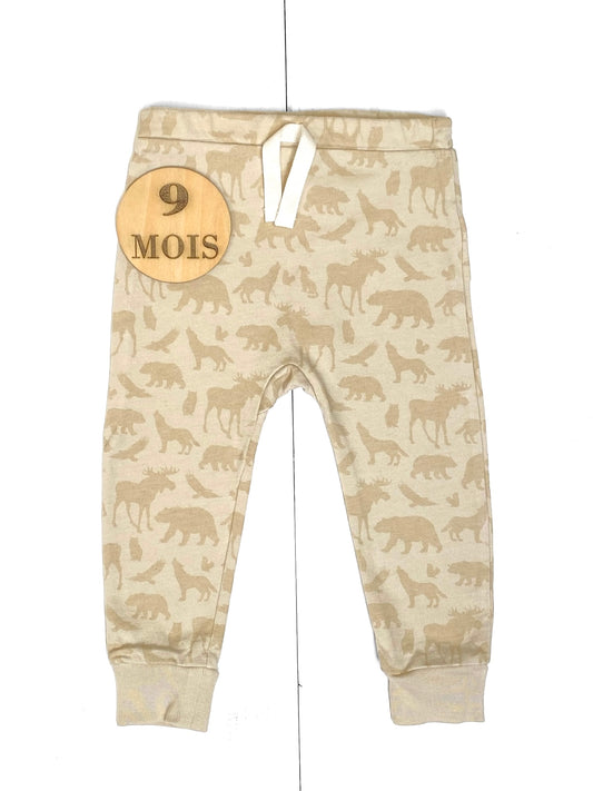 Legging crème, motifs animaux