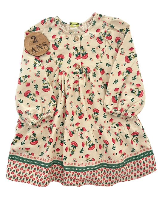 Robe doublée, fleurie, TAO