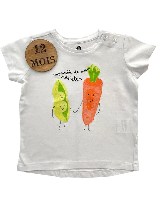 Tee-shirt blanc, légumes, Grain de blé