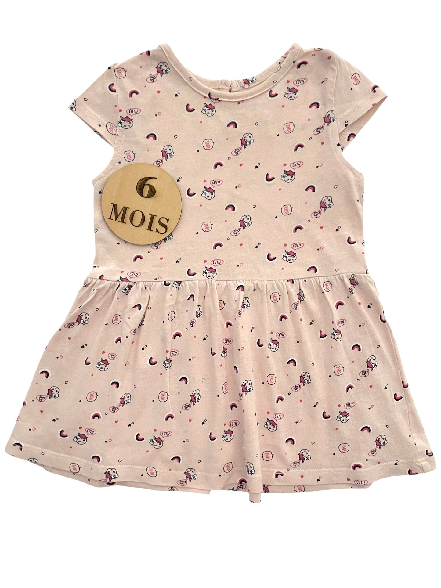 Robe rose licorne, Pat et ripaton