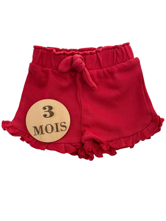 Short molleton rouge, Kiabi