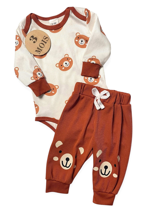 Ensemble body et pantalon, ourson