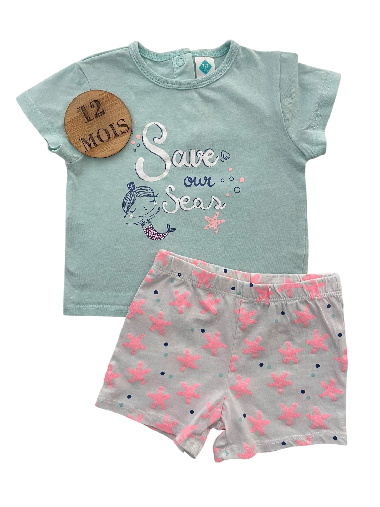 Pyjama 2 pièces, sirène, TEX