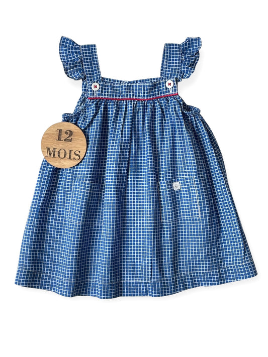 Robe courte/ tunique, chasuble, bleue, Petit Bateau