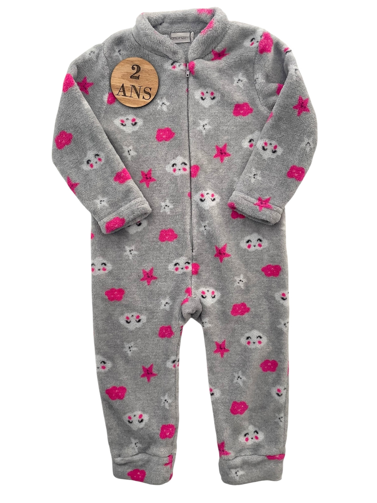 Pyjama polaire / surpyjama, gris, Bronzini