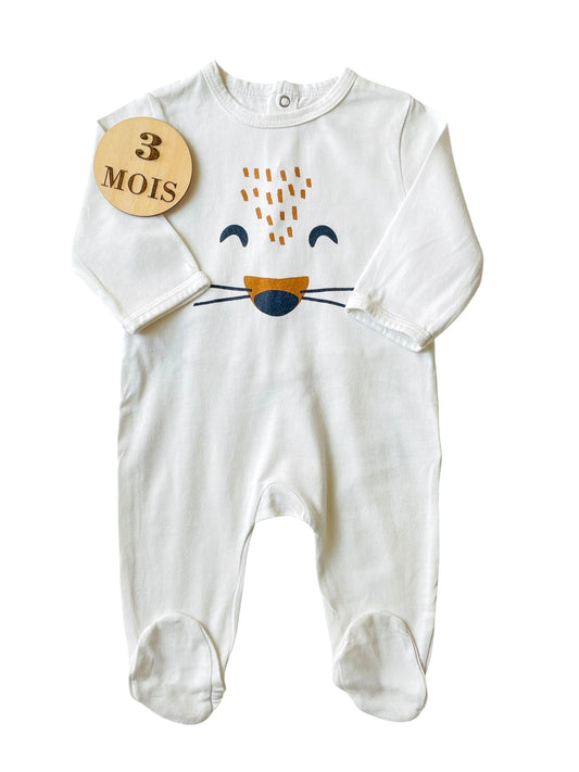 Pyjama coton léger, blanc, La redoute