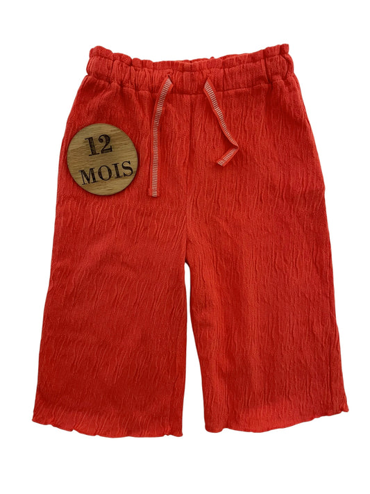 Pantalon fluide large, orange, TAO