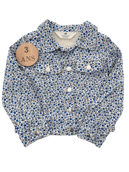 Veste en jean fleurie, H&M