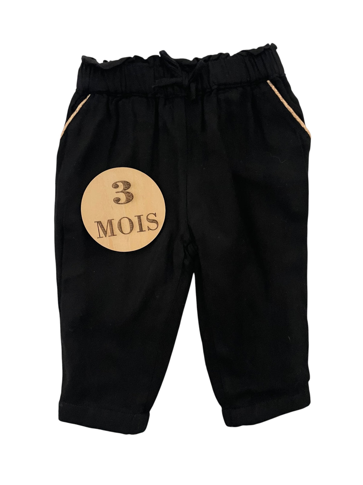 Pantalon souple, noir, Vertbaudet